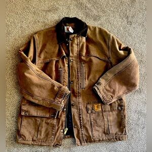 Vintage 1990s men’s Carhartt coat jacket lined brown